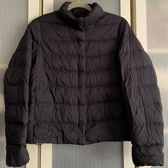 Uniglo Ultra Light Down Mock Neck Black Jacket Size S|P - Picture 6 of 13